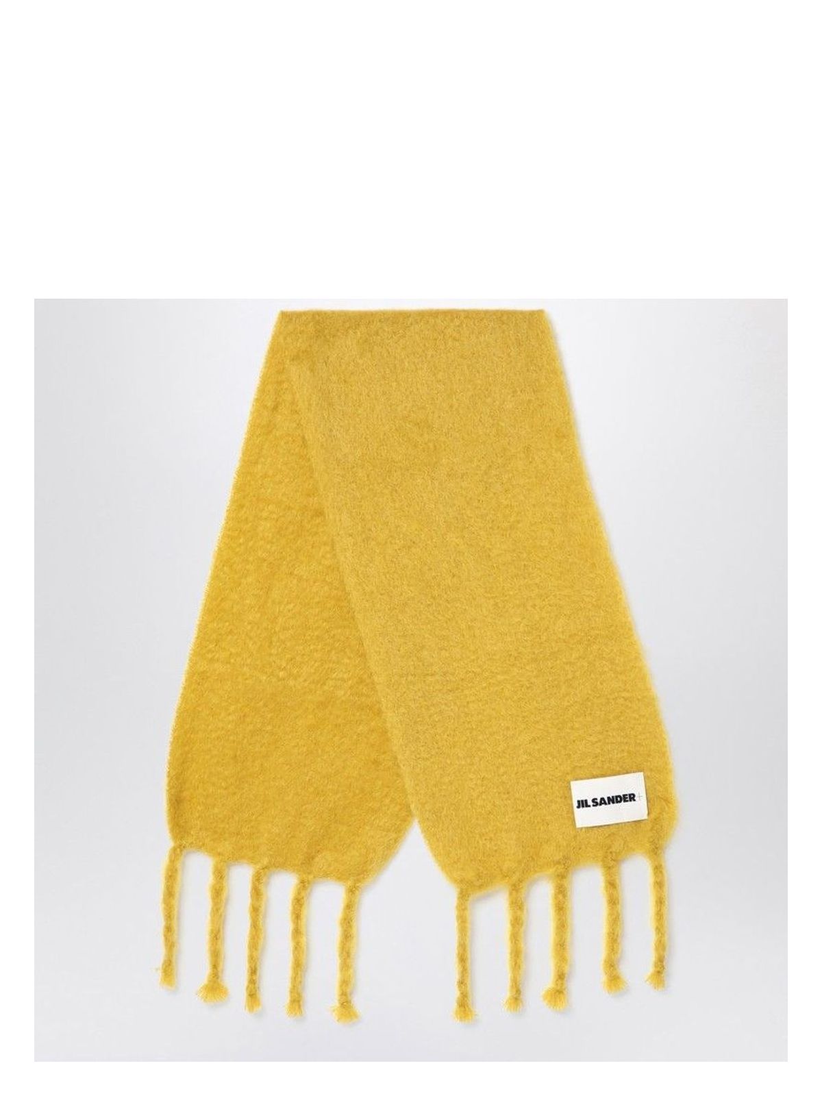 Jil Sander Yellow Mohair Blend Scarf Women