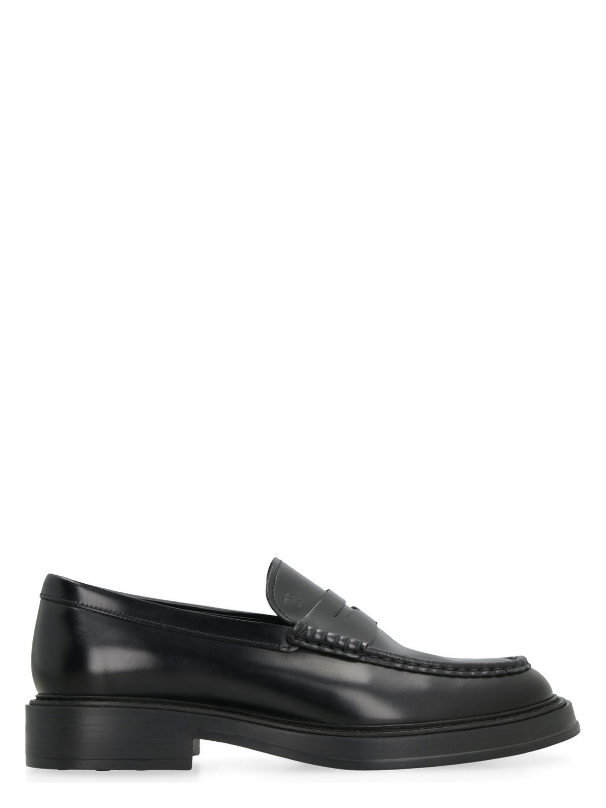 Tod's Leather Loafers In Black