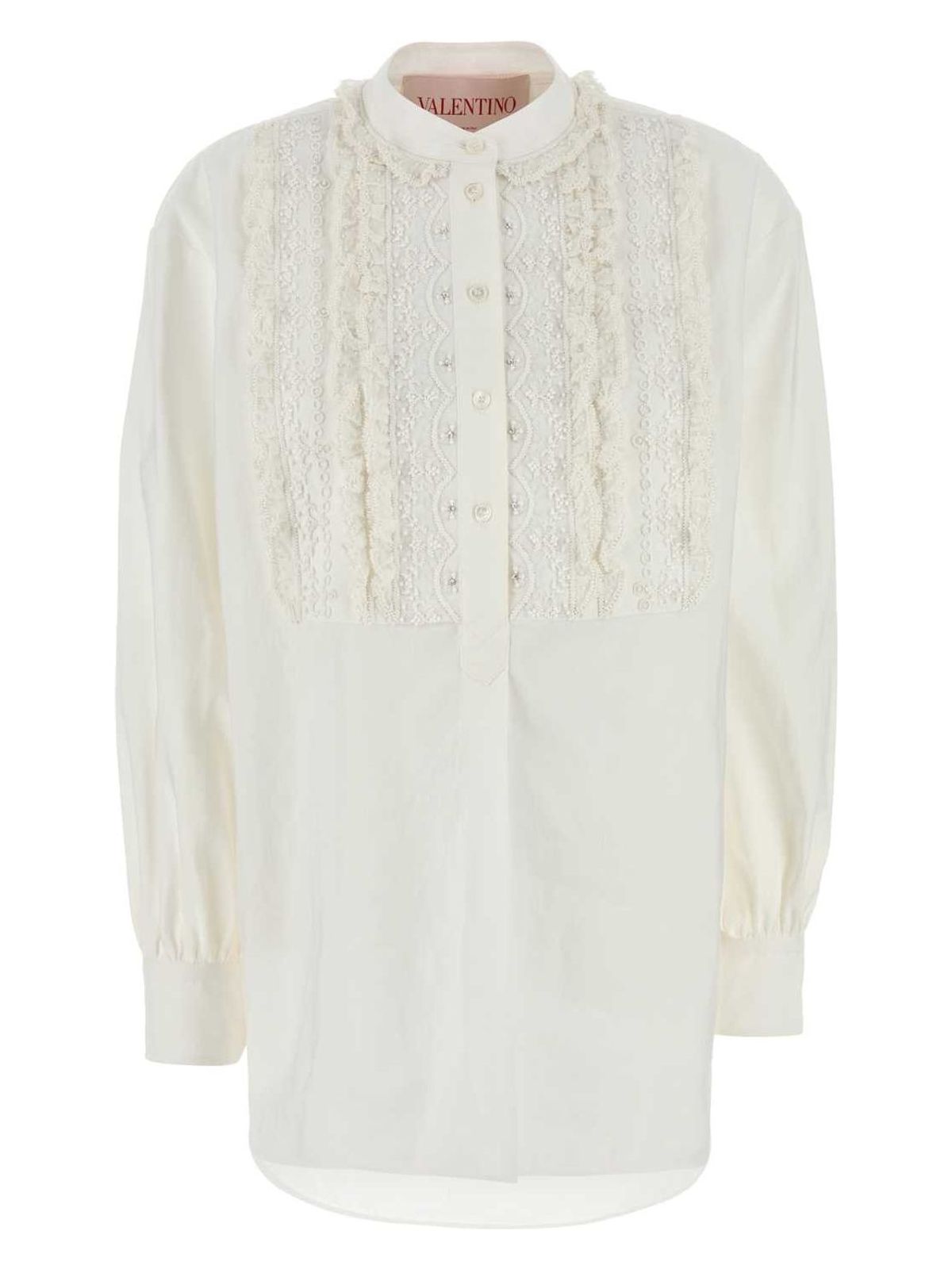 Valentino Blouse Cotton Blend Long Sleeves