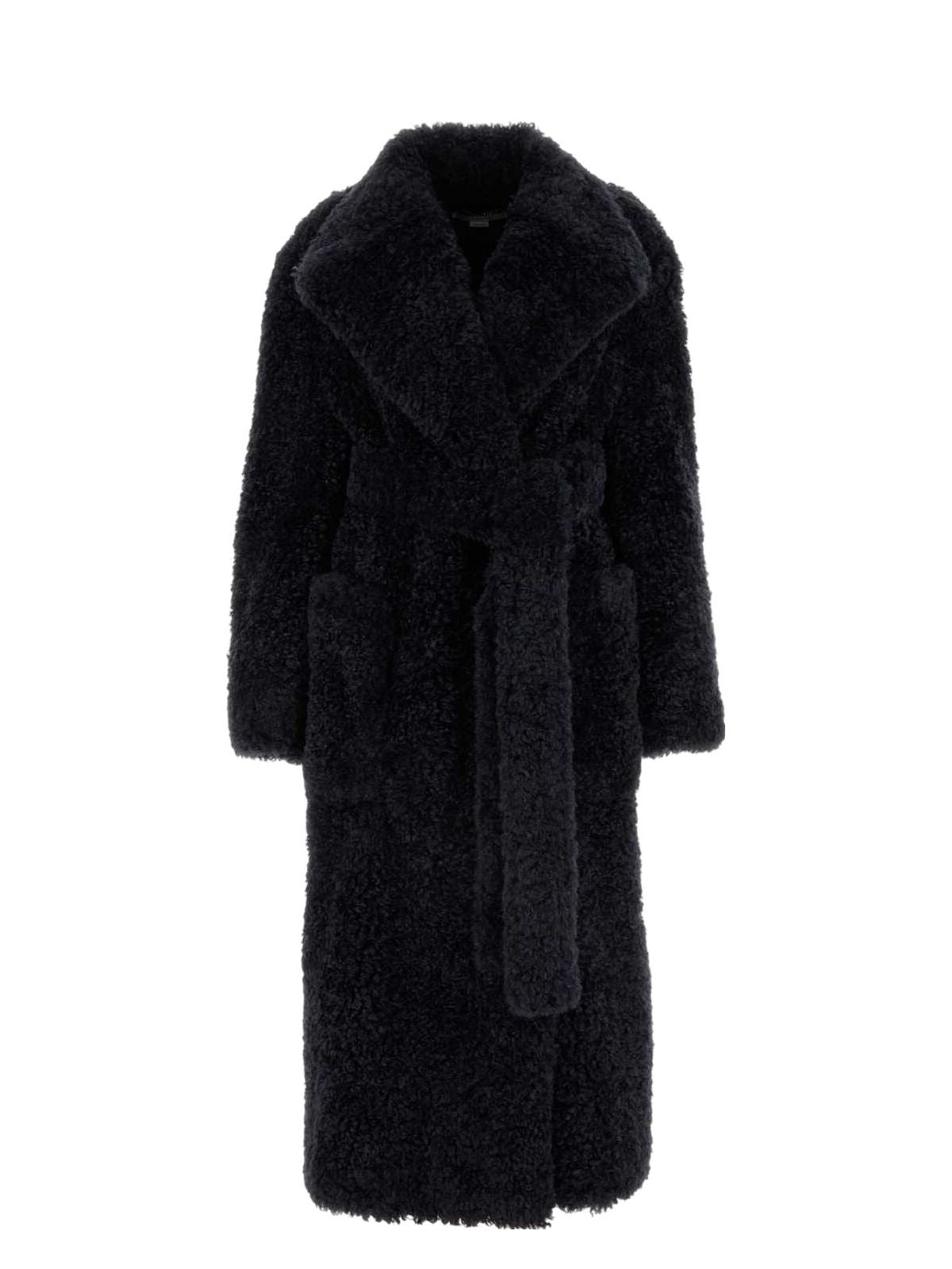 Stella Mccartney Midnight Blue Teddy Fabric Coat