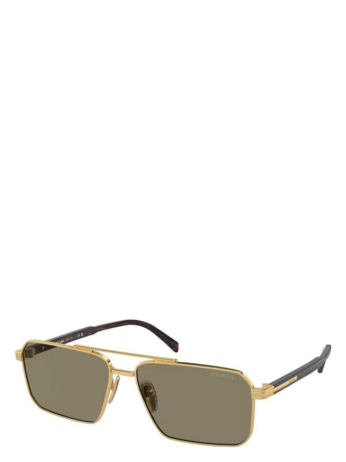 Prada Men's Pr A57s 5ak90f Sunglasses In Gold