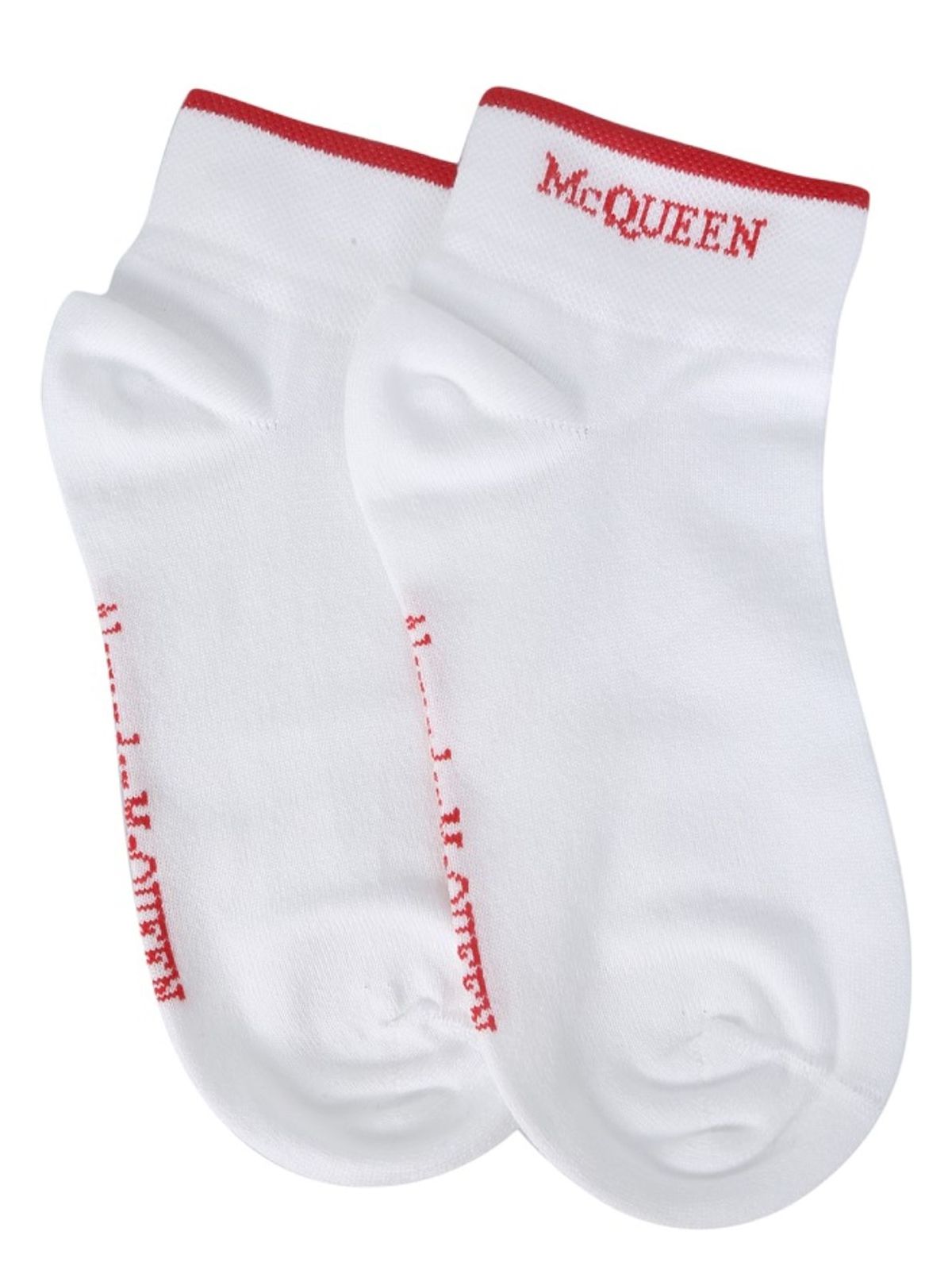 Alexander Mcqueen Sock With Logo In White