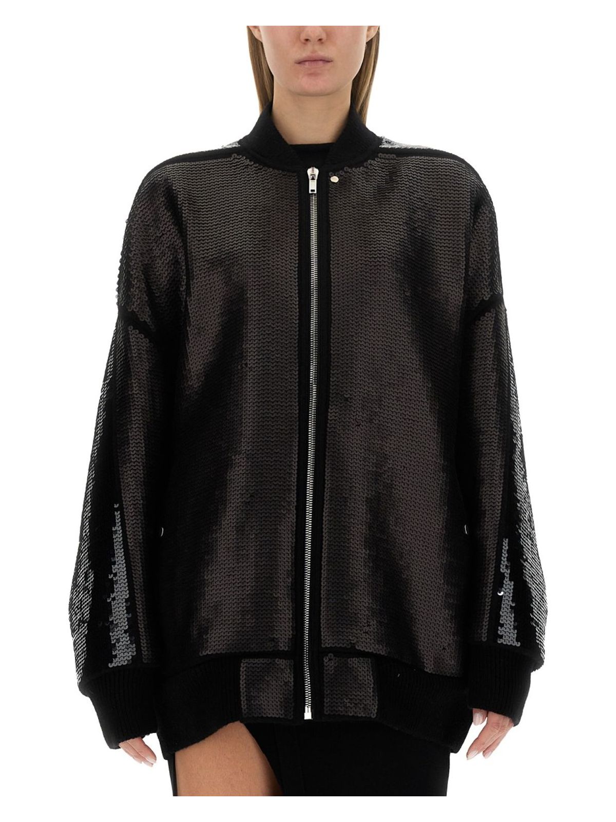Rick Owens Relaxed Fit Bomber Jacket In Black
