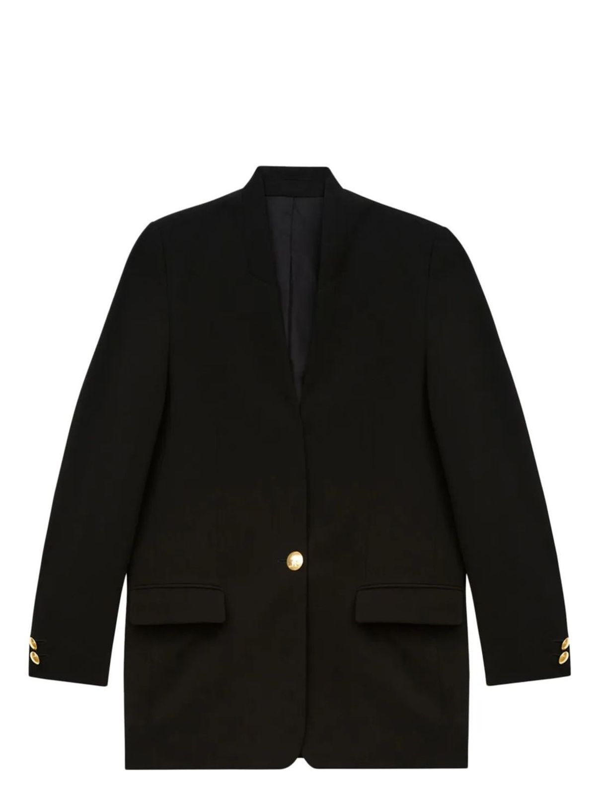 image of BLACK HELONA BLAZER WITH GOLDEN BUTTONS