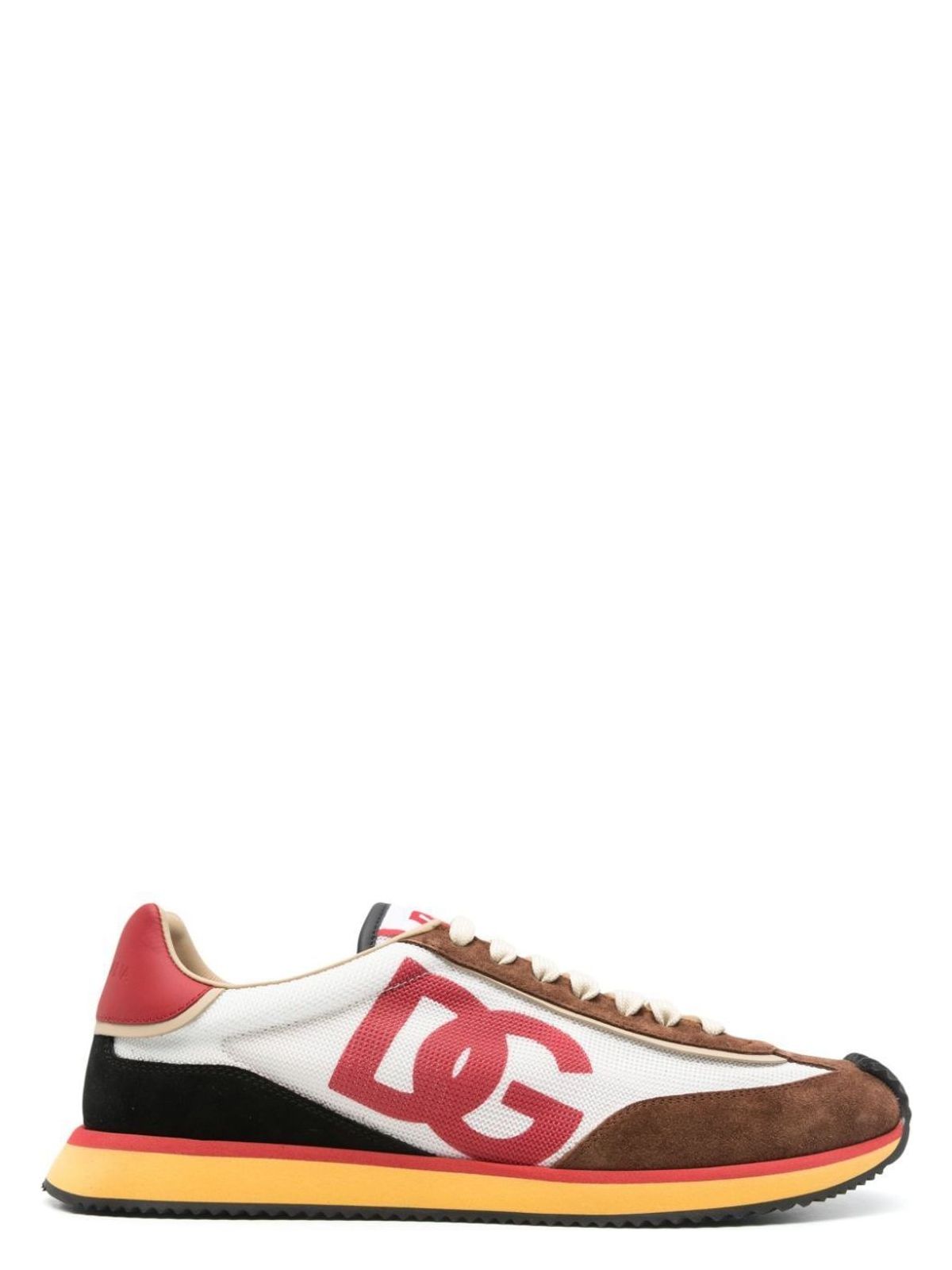 Dolce & Gabbana Mesh And Suede Dg Cushion Sneakers In Multicolor