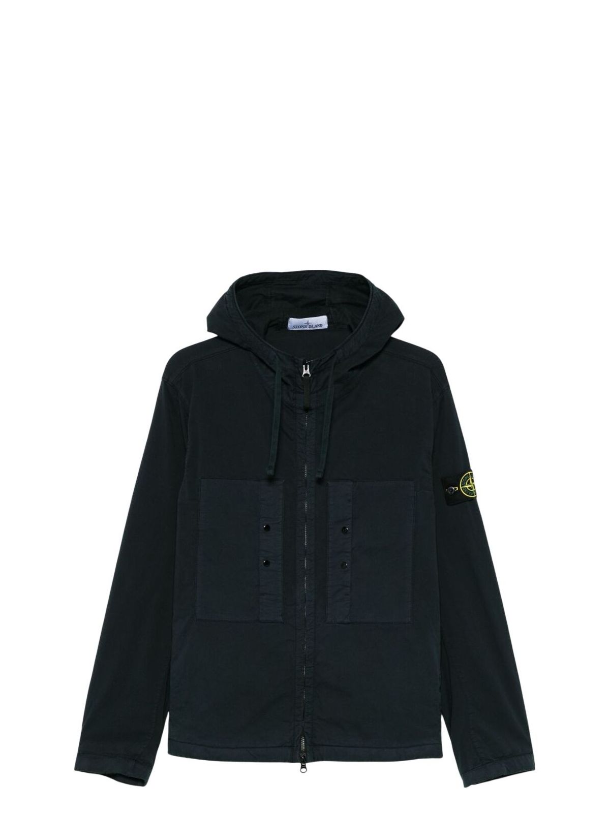 Stone Island Short Parka With Elastic Hem And Hood