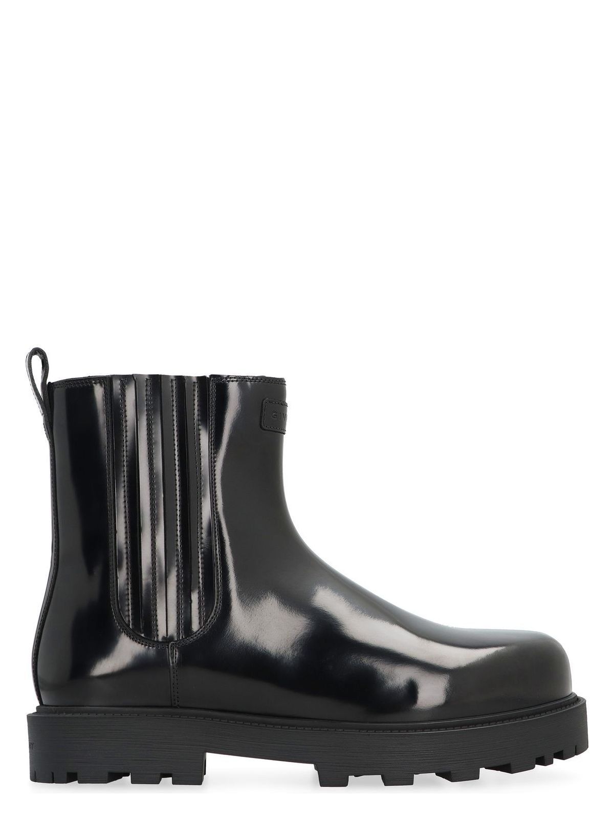 Givenchy Streamlined Leather Ankle Boots In Black