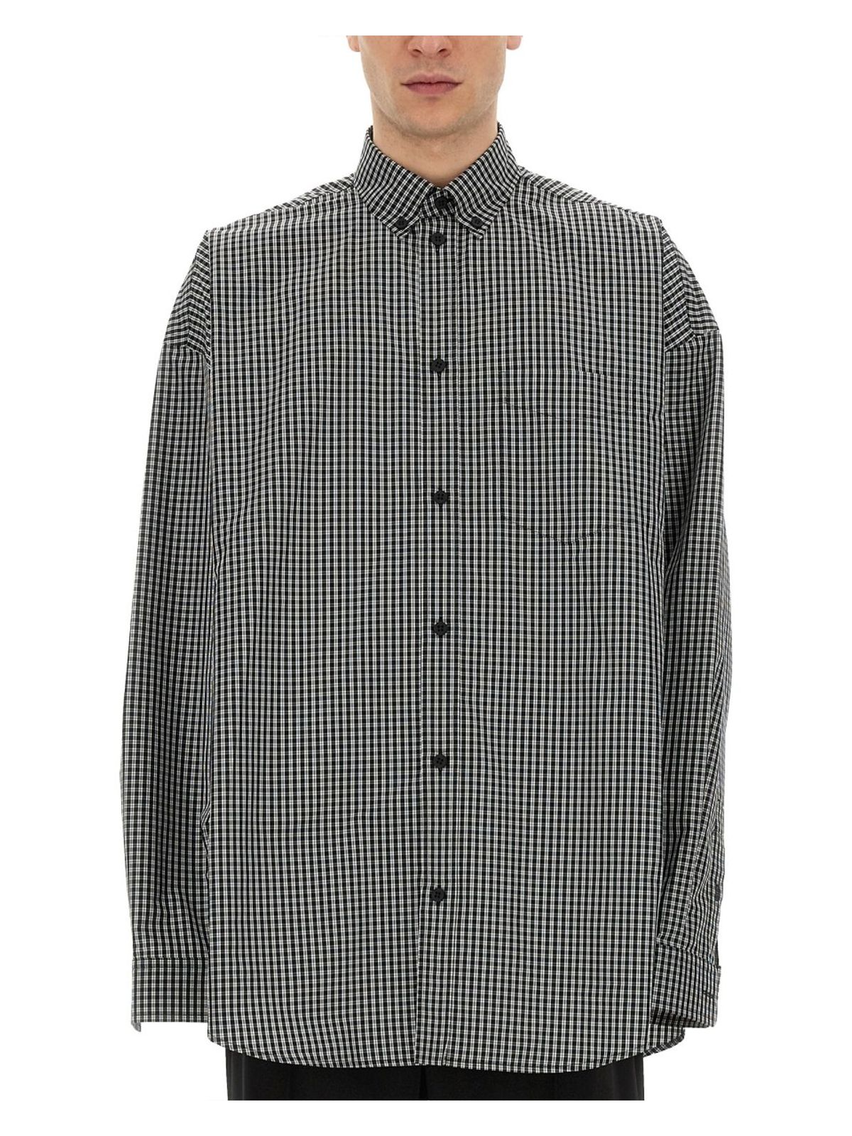 Balenciaga Men Oversize Fit Shirt In Black