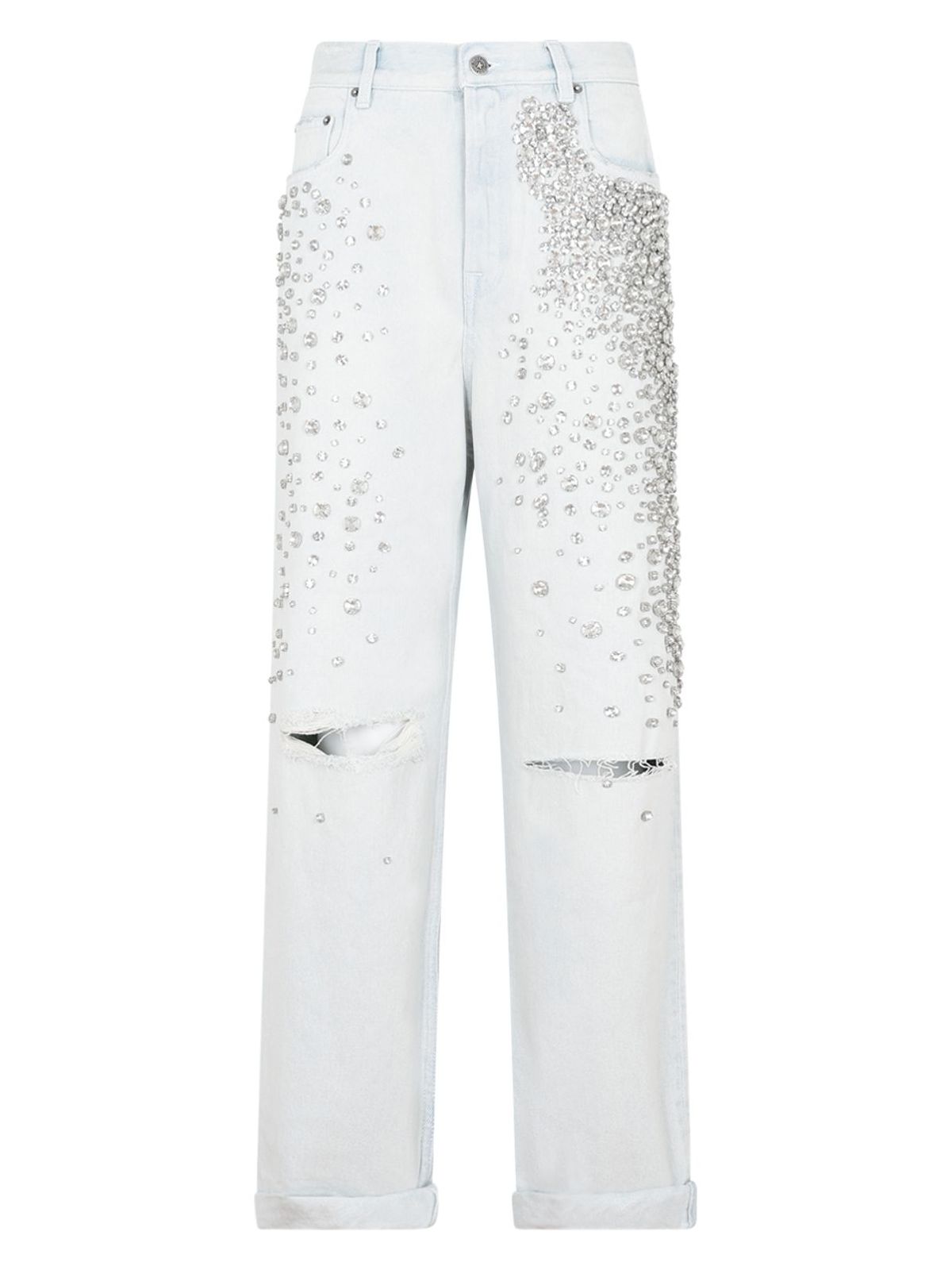 image of KIM RHINESTONE APPLIQUÉ JEANS
