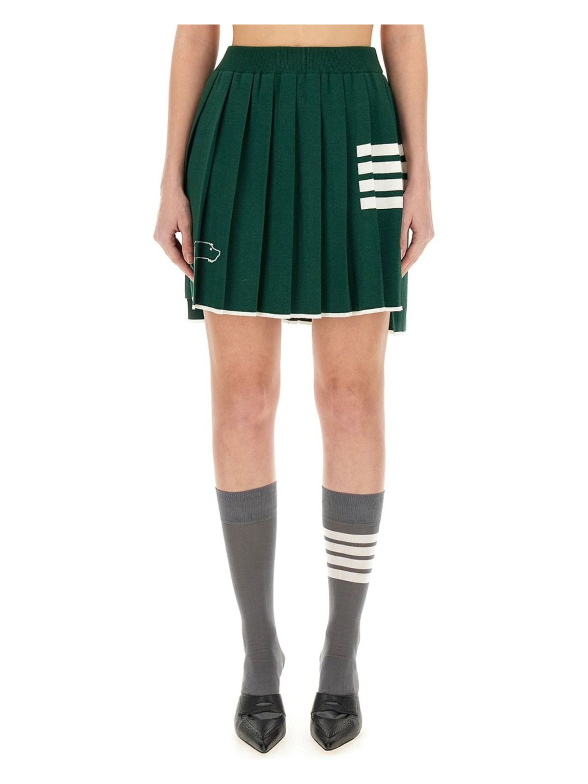 THOM BROWNE WOMEN'S PLEATED MINI SKIRT