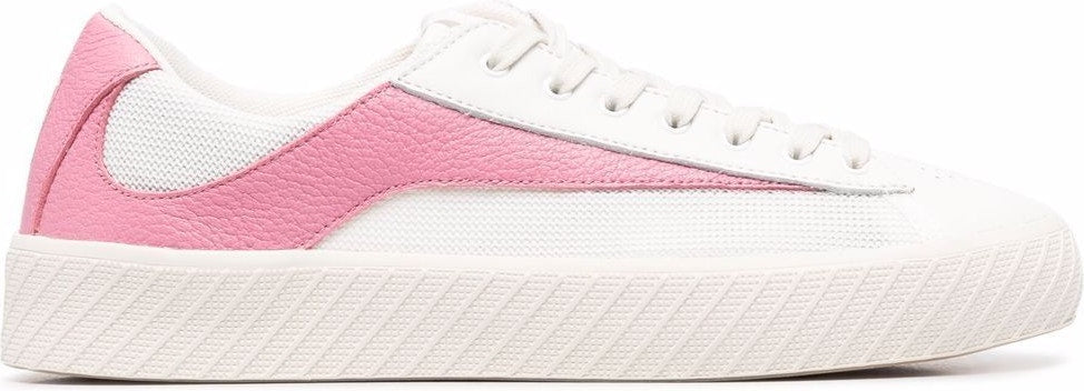 Shop By Far Women's Rodina Graine Sneaker In White And Pastel Pink