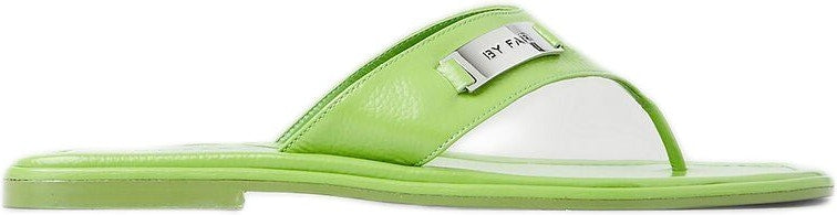 Shop By Far Women's Zizi Gloss Grained Leathe Sandal In Pistachio