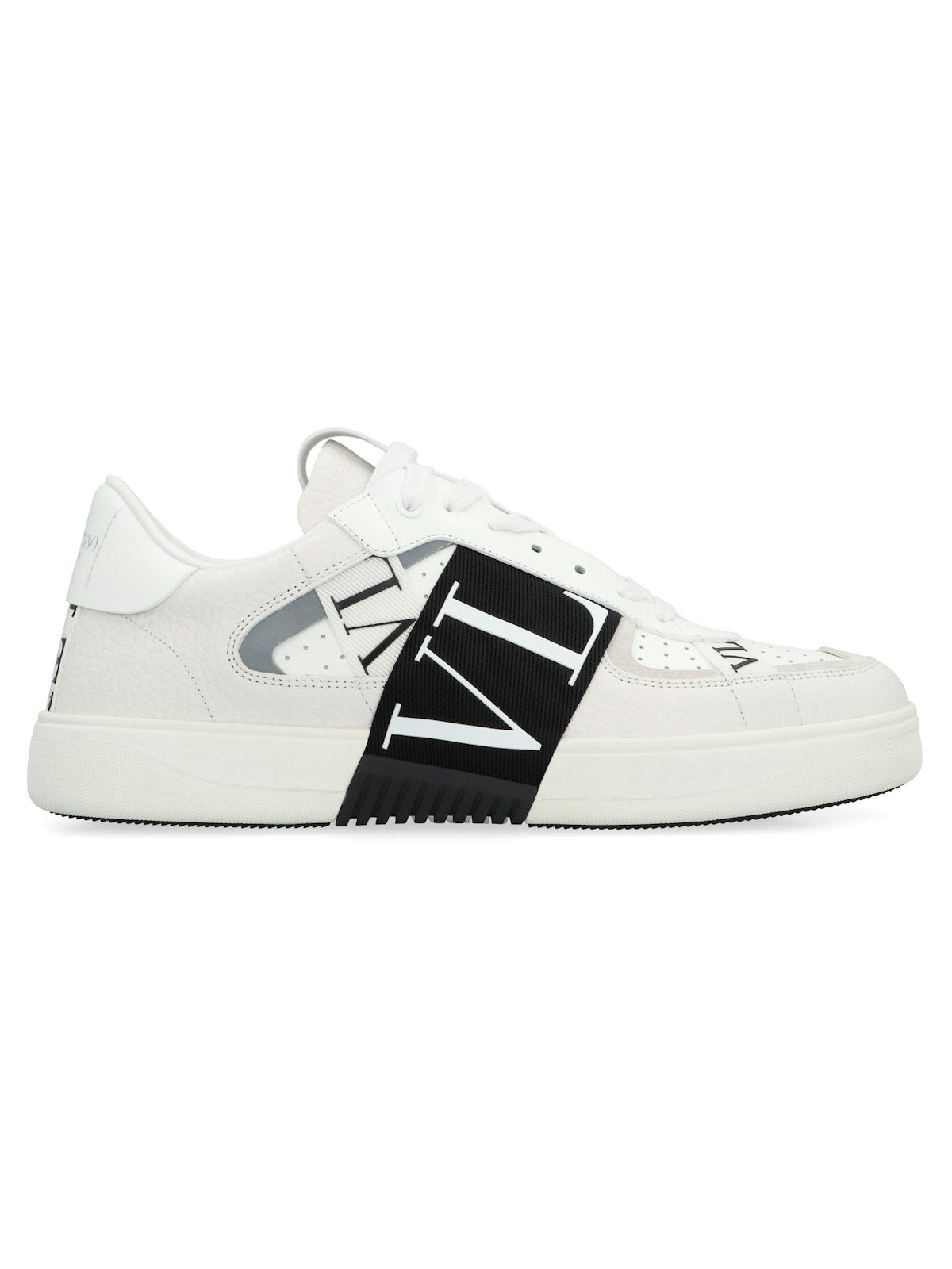 Shop Valentino Men's  Garavani - Vl7n Leather And Fabric Low-top Sneakers In White