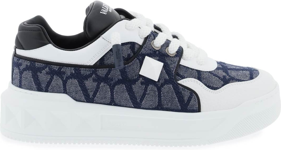 Shop Valentino Men's 'one Stud Xl' Low-top Sneakers In Mixed Colours