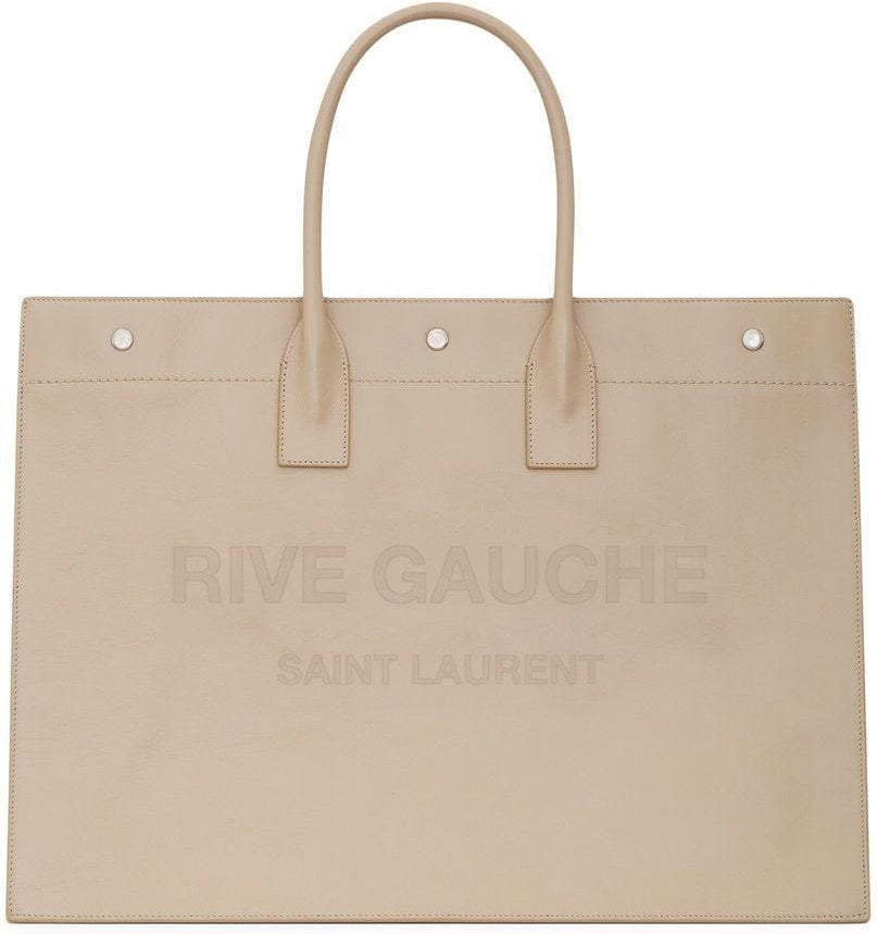 Saint Laurent Rive Gauche Shopper In Sea Salt