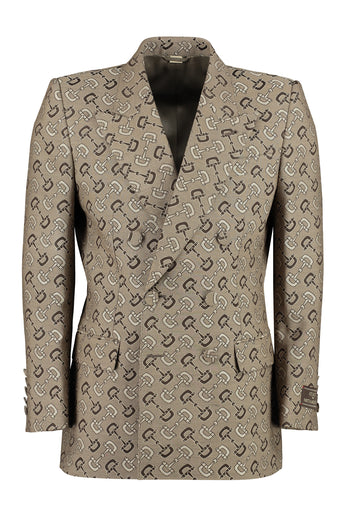 Gucci Horsebit print nylon coat