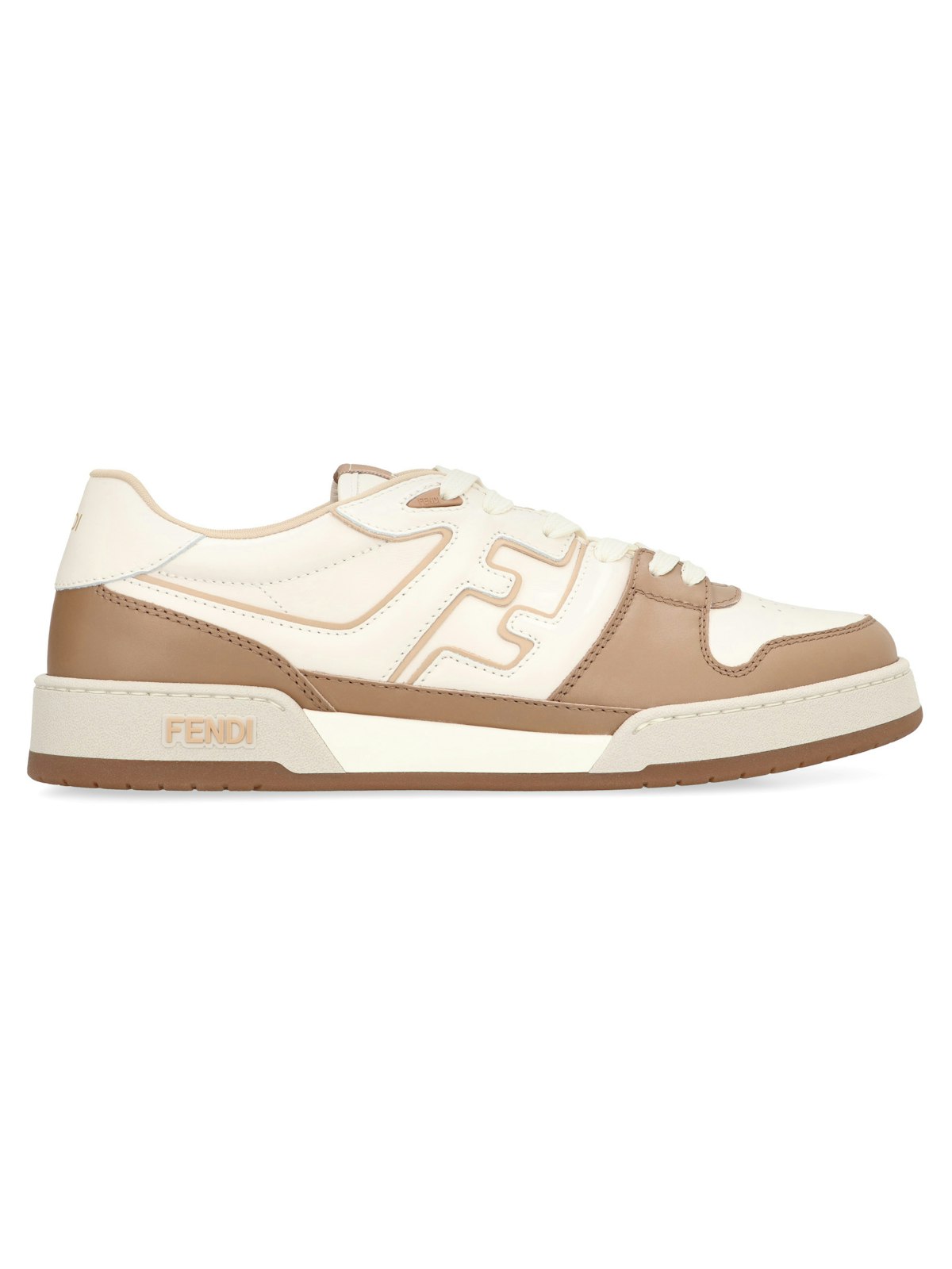 Shop Fendi Men's  Match Sneakers In White