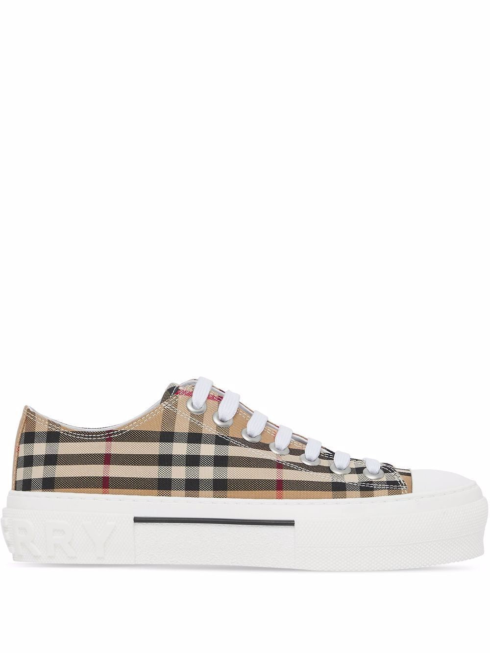 Shop Burberry Women's Fabric Low-top Sneakers | Size 40 | 8050506131833 Color A7028 In Multicolor