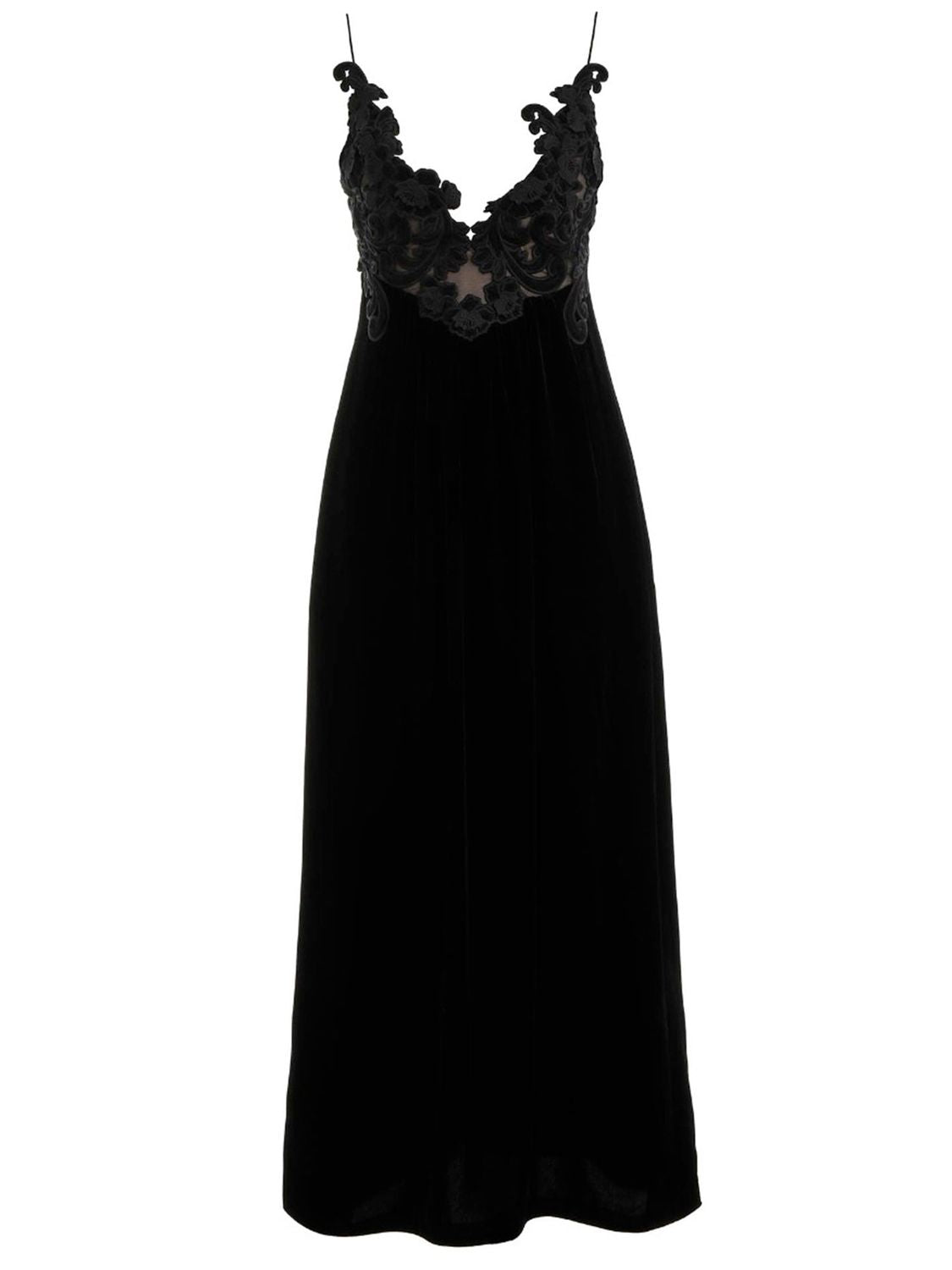 Shop Zimmermann Women's Sensory Velvet Slip Dress In Black