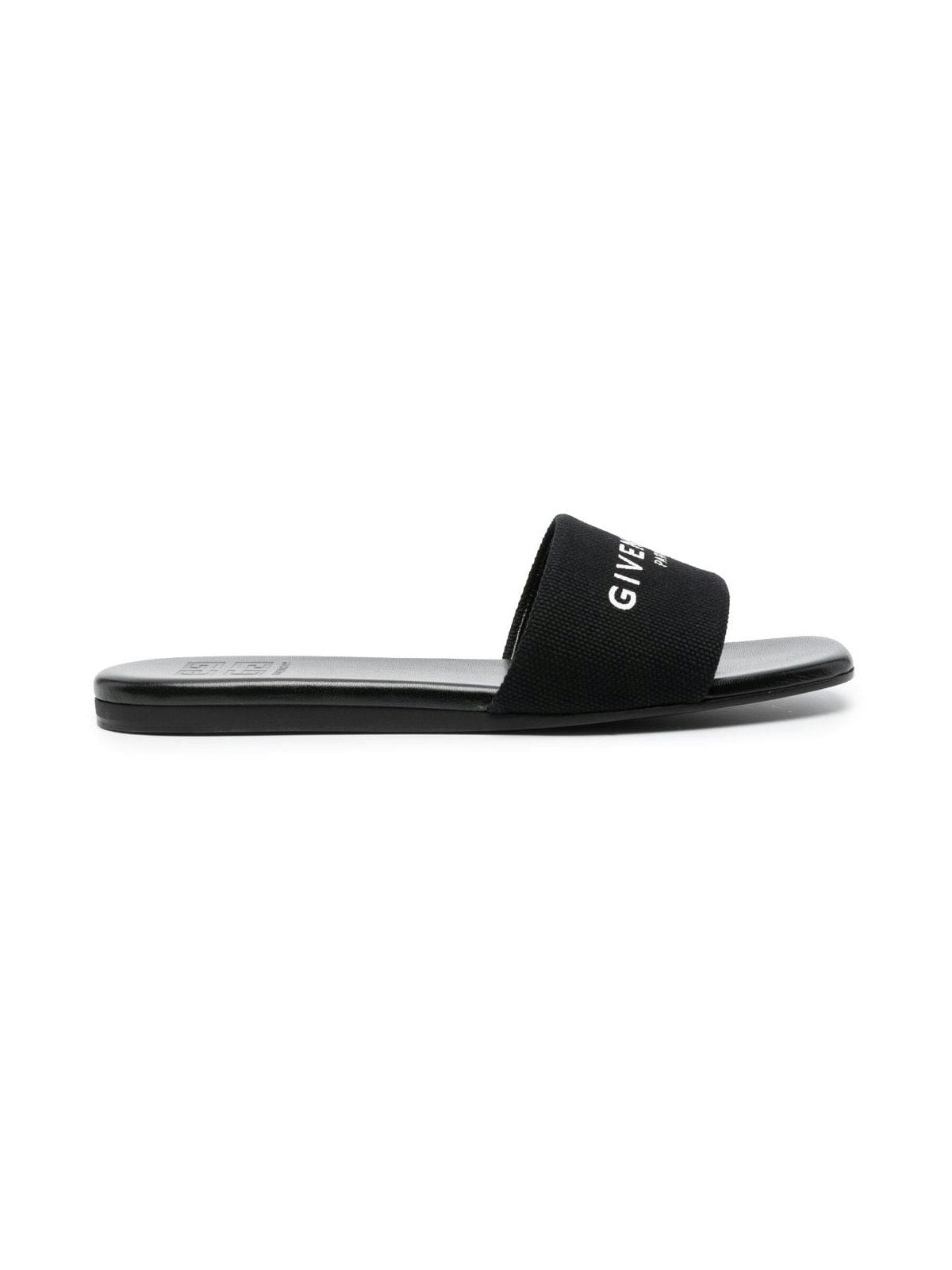 Shop Givenchy Women's 4g Canvas Slides In Black