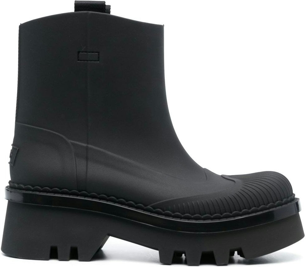 Shop Chloé Women's Raina Rubber Rain Boots In Black