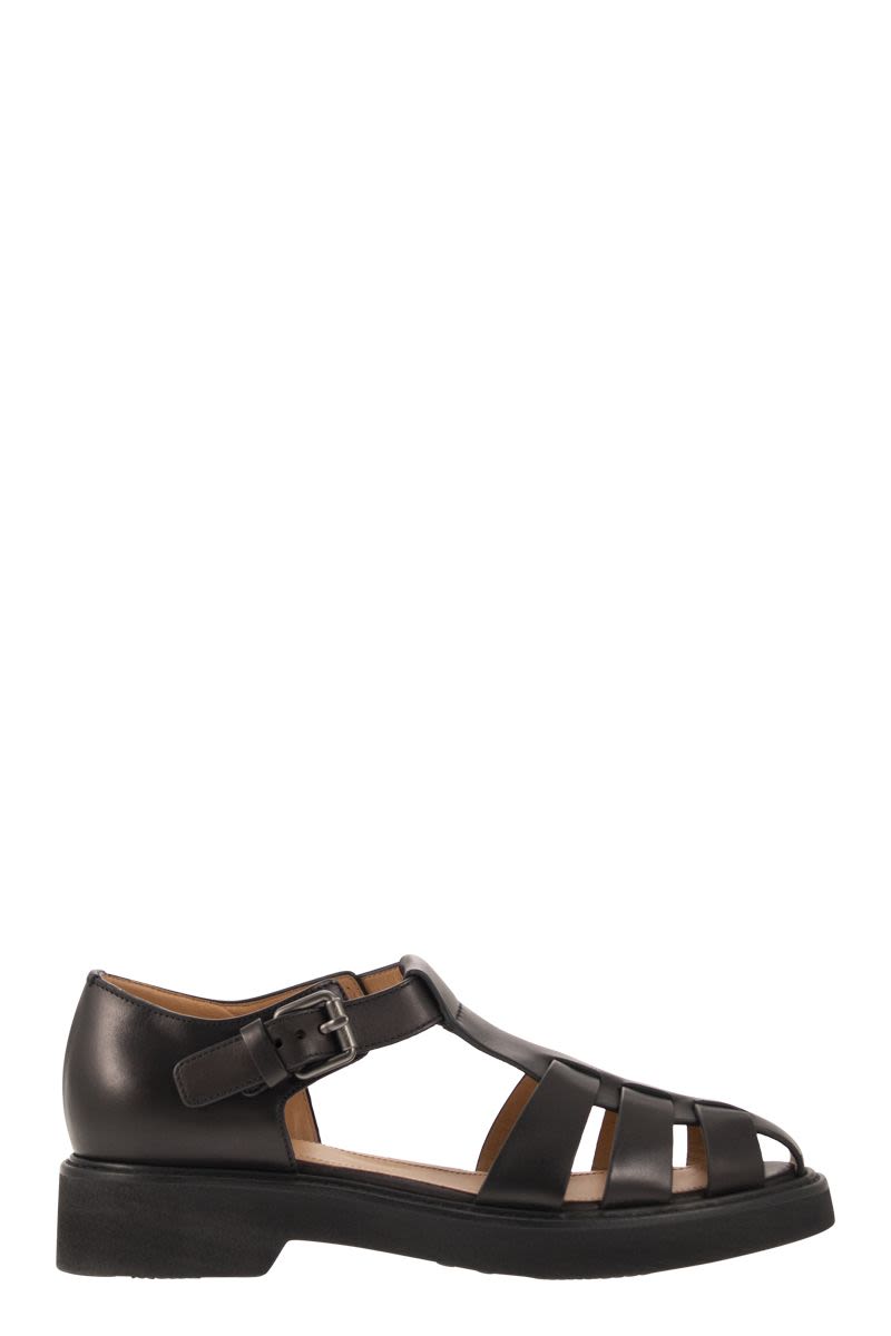 Shop Church's Women's Hove - Leather Sandals In Black