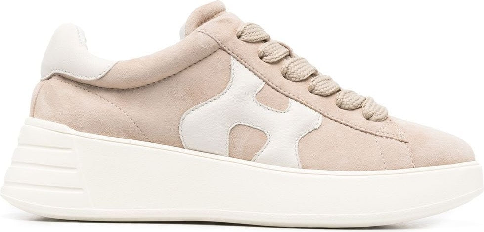 Shop Hogan Women's Rebel Suede Sneakers In Powder