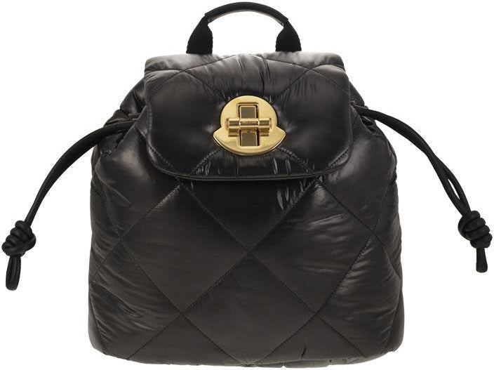 Shop Moncler Women's Puf - Laquã© Nylon Backpack In Black