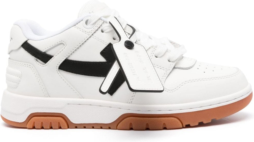 Shop Off-white Women's Off White Leather Sneakers In Whiteblck