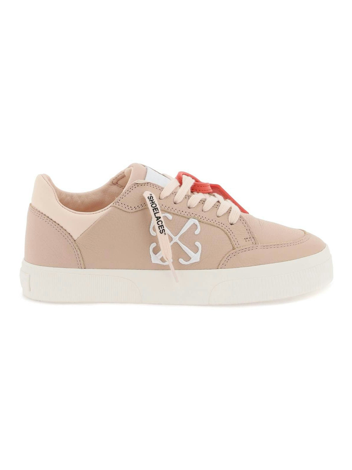 Shop Off-white Women's Low Leather Vulcanized Sneakers For In Pink