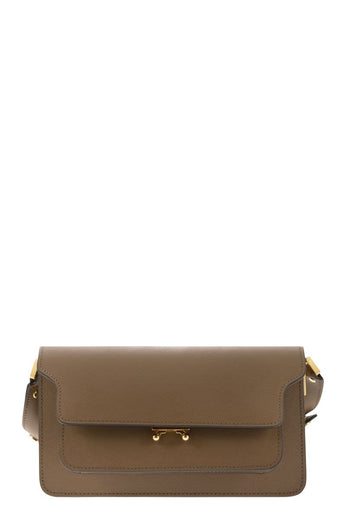 Marni Trunk Nano Leather Shoulder Bag in Brown