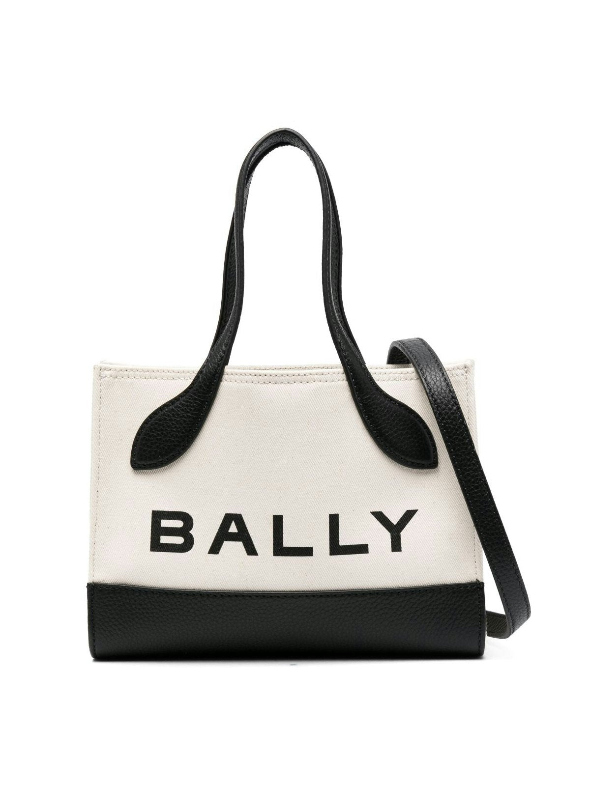 Shop Bally Women's Mini Bar Tote Bag In White