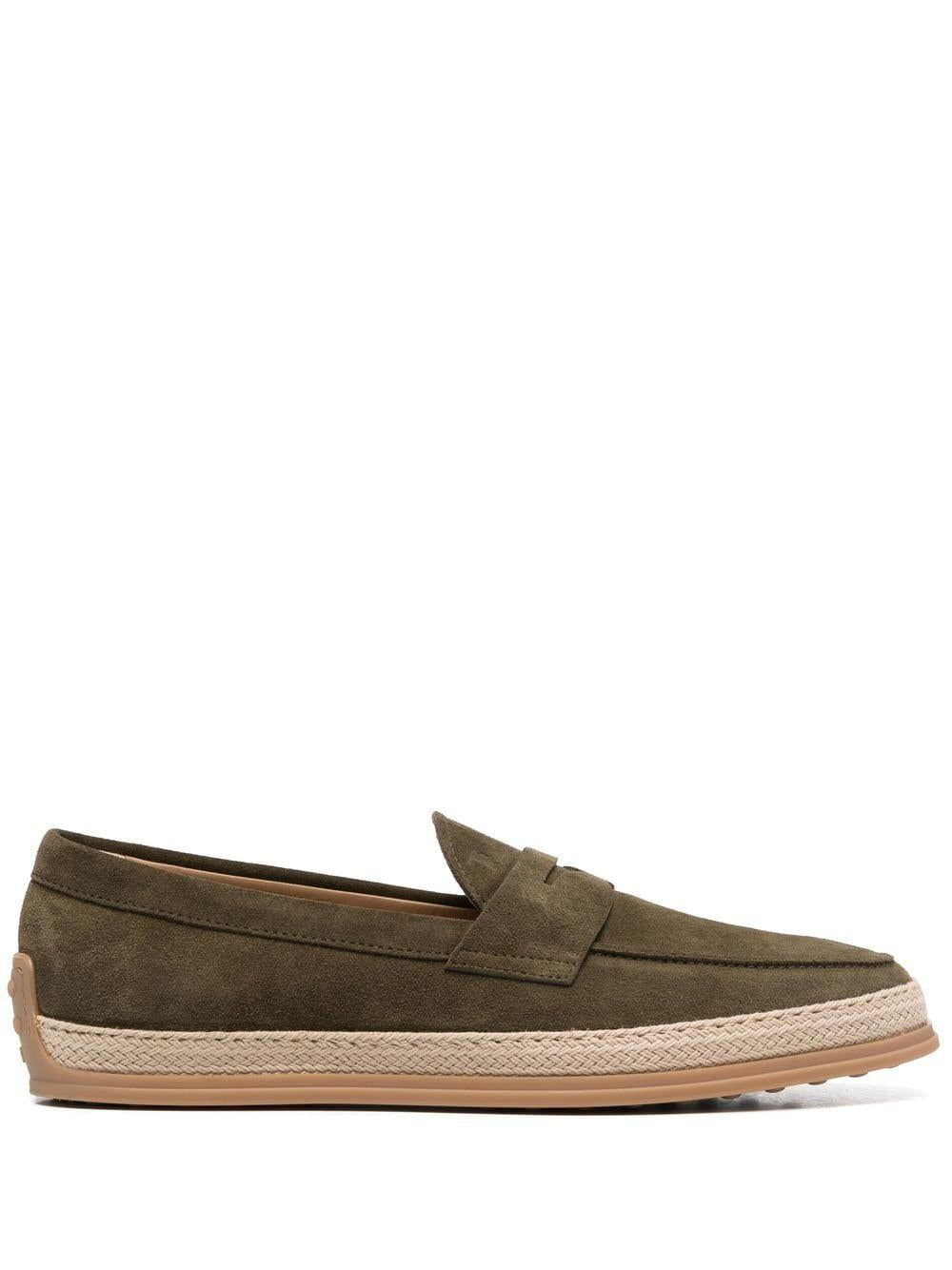 Shop Tod's Men's Almost Toe Loafers In V611