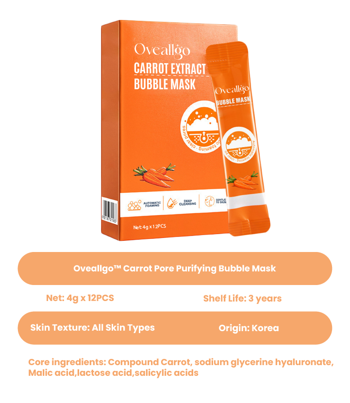 Oveallgo™ Carrot Pore Purifying Bubble Mask