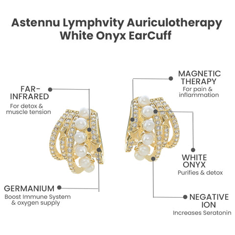 Humxf™ Astennu Classic Auriculotherapy White Onyx EarCuff