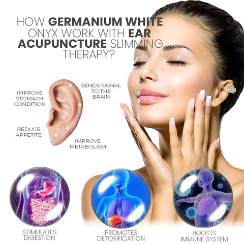 Humxf™ Astennu Classic Auriculotherapy White Onyx EarCuff