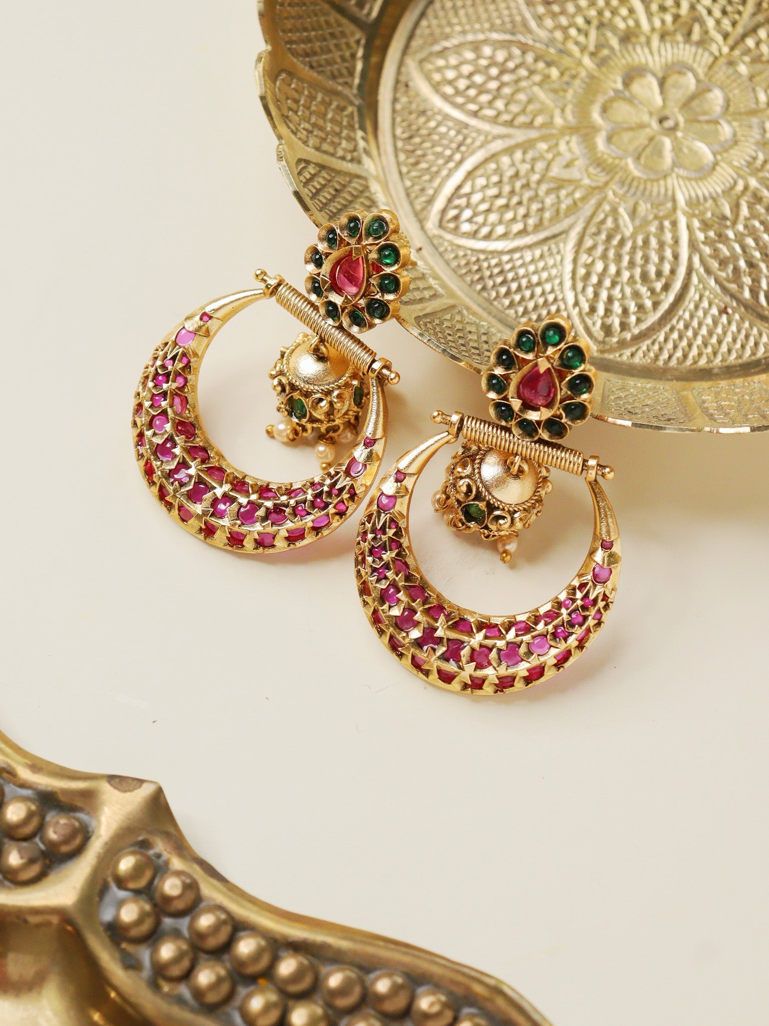 Buy 22Kt Lakshmi Nagas Gold Earrings 82VI9908 Online from Vaibhav Jewellers