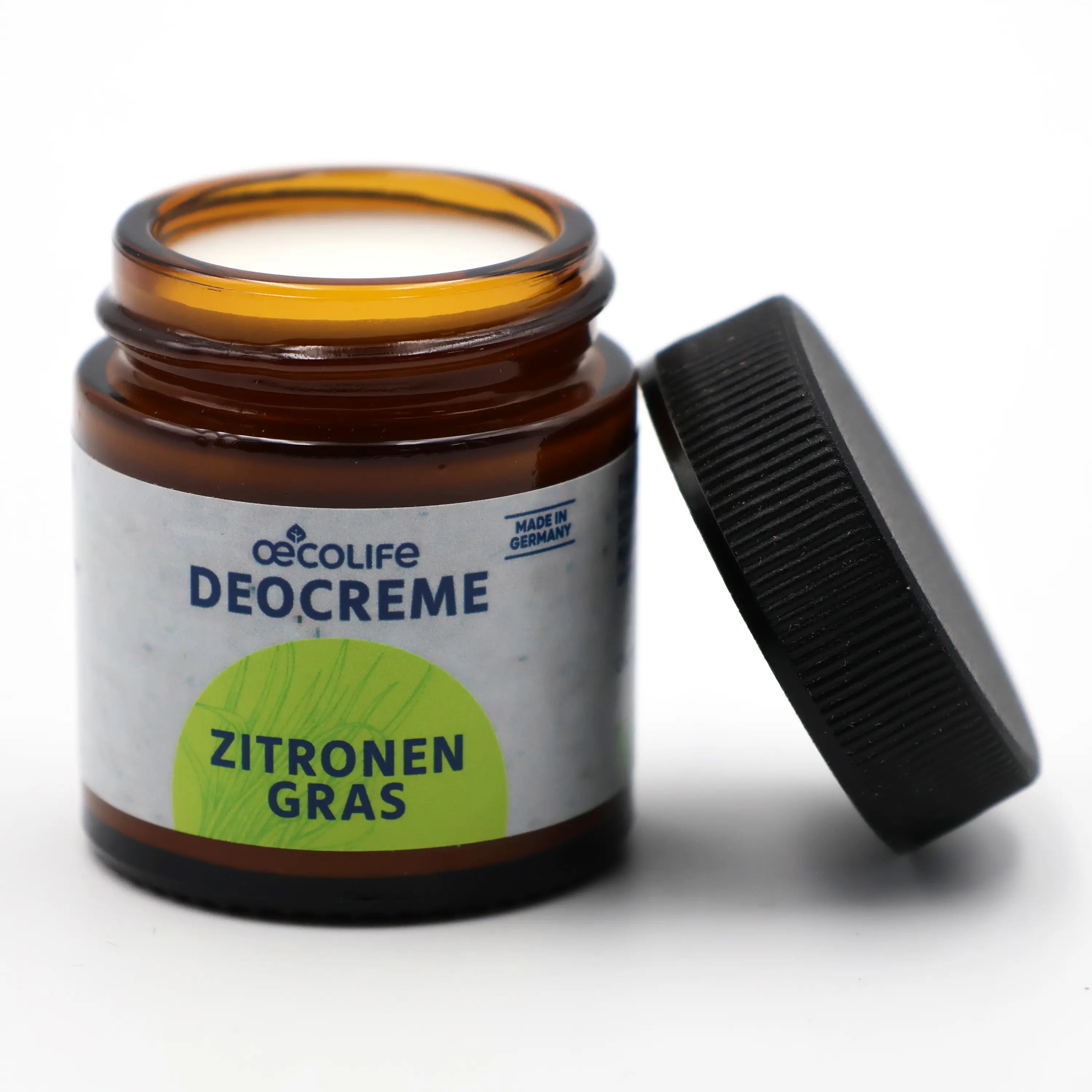 10 im  günstig Kaufen-Deocreme Zitronengras. Deocreme Zitronengras <![CDATA[Produktdetails. 30g Deocreme im Glas. Mit würzig-herben Duft nach Zitronengras. Natürliches Zusammenspiel aus ätherischem Zitronengrasöl, Sheabutter, Mandel- und Kokosöl. 100% natürlichen Inhalts