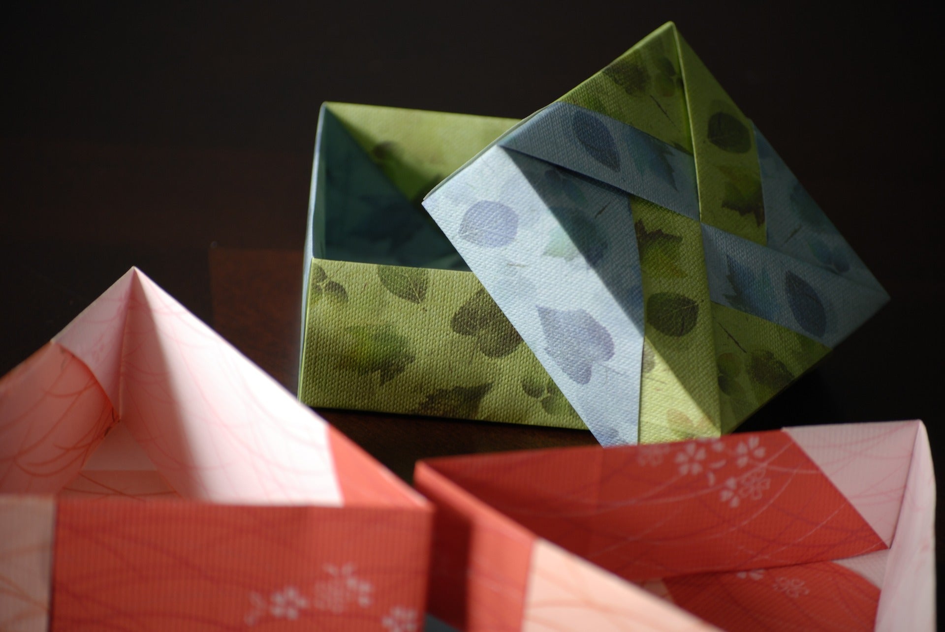 Origami gift boxes