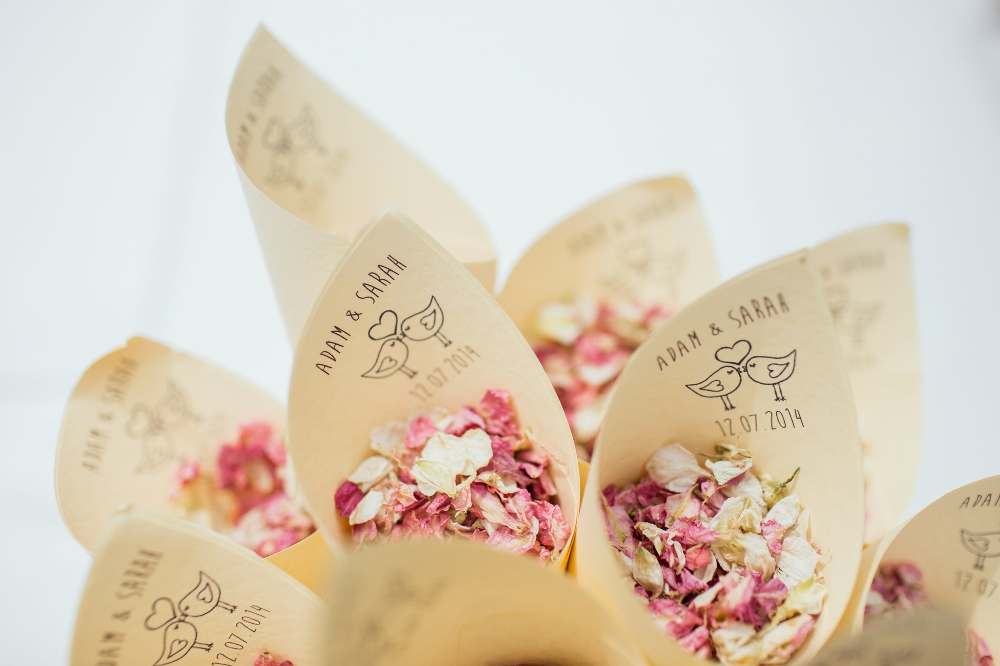 Dried flower wedding favours