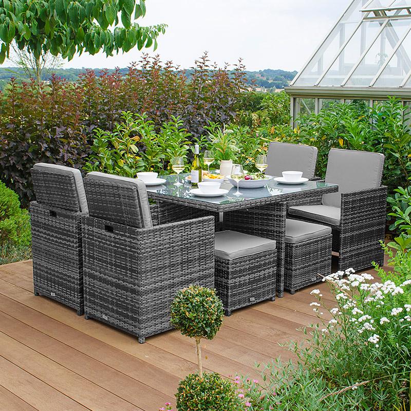 cuba cube rattan 4 seater set