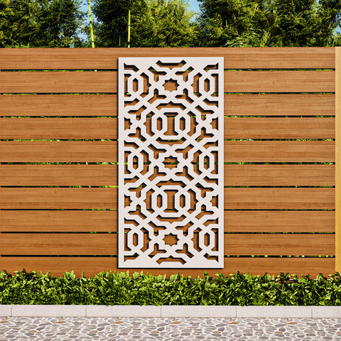 White Baroque Garden Screen