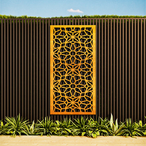 Corten Diamonde Garden Screen