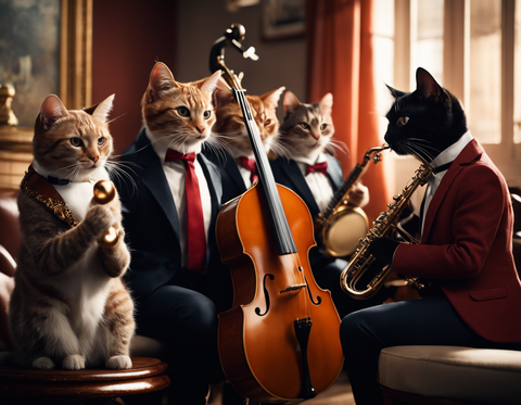 cats playing jazz