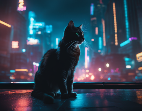 big city life cats ai generated