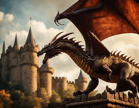 dragon and castle image