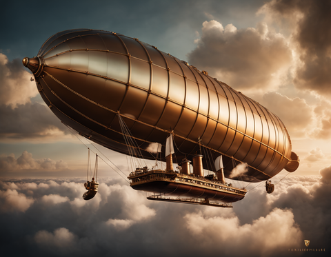 ai generated steampunk airship