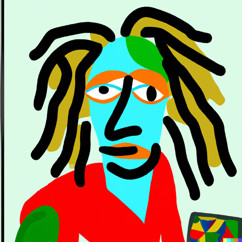 Rasta man painting by Picasso