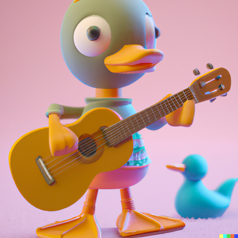 ai generated duck 3d