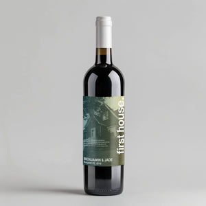 Swiss Pic First House Milestone Wine Label - iCustomLabel